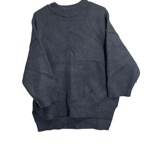 Free People Womens Chunky Knit Turtleneck Sweater Size XS 3/4 Sleeve Hi Lo Hem